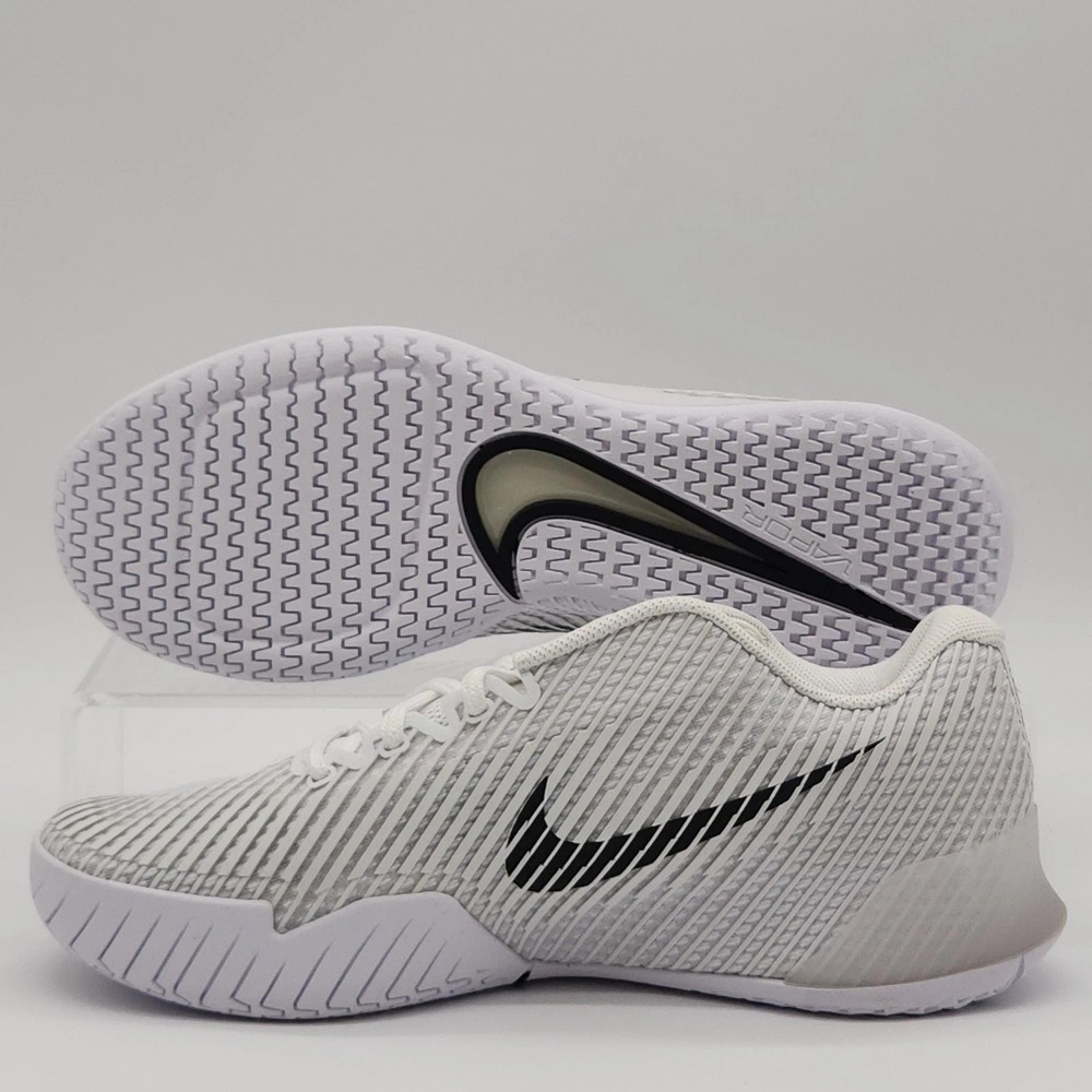 Womens Size 8.5 Nike Court Air Zoom Vapor White Black Tennis Shoe DR6965 100 NEW - Picture 3 of 7